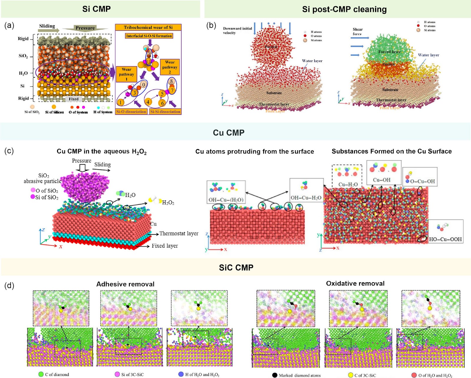 Molecular Dynamics Simulations Addressing Atomic-Scale Core Issues in Chemical Mechanical Polishing and Post-CMP Cleaning: A Concise Review