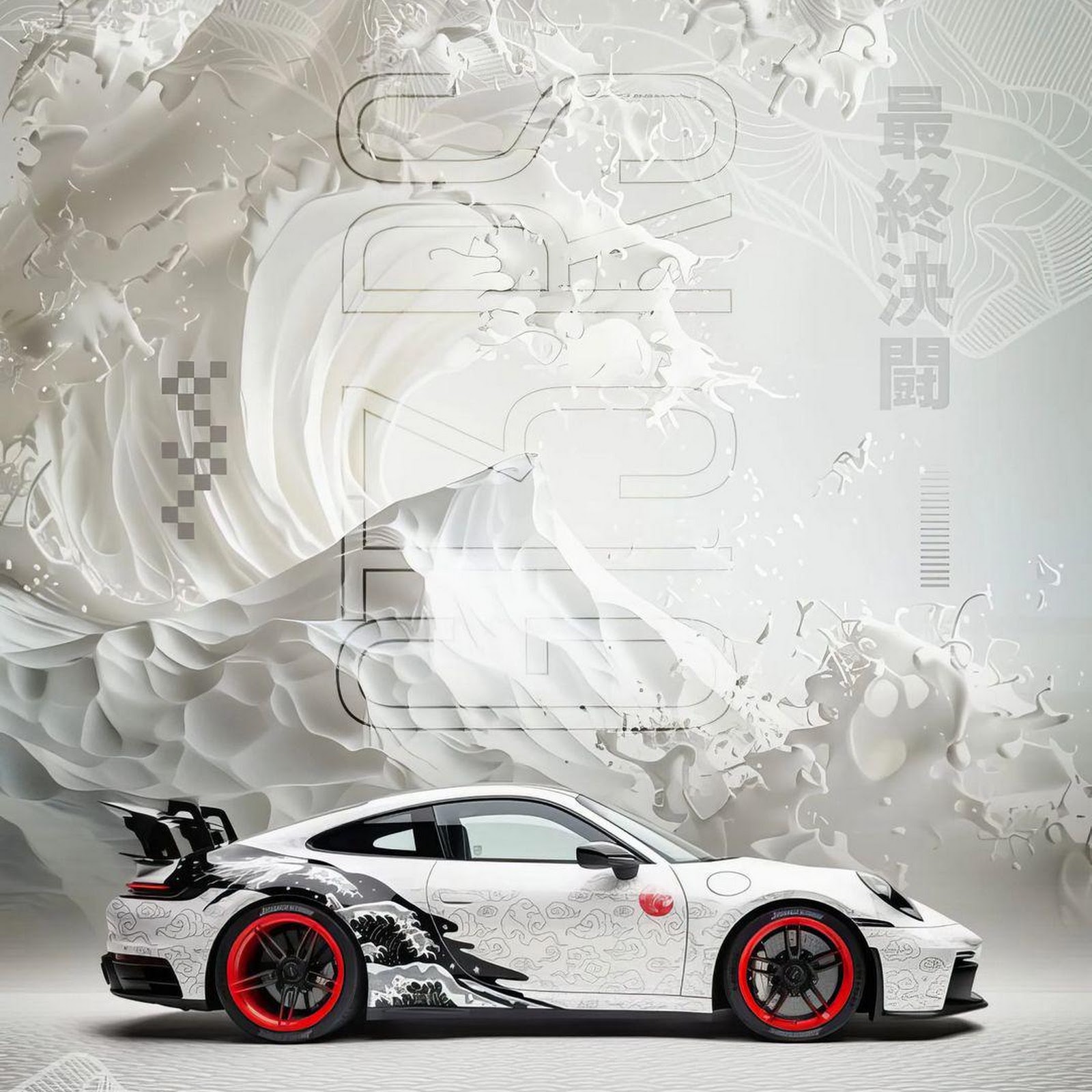 Download Porsche GT3 RS Synthetic Wave Concept Full HD iPhone