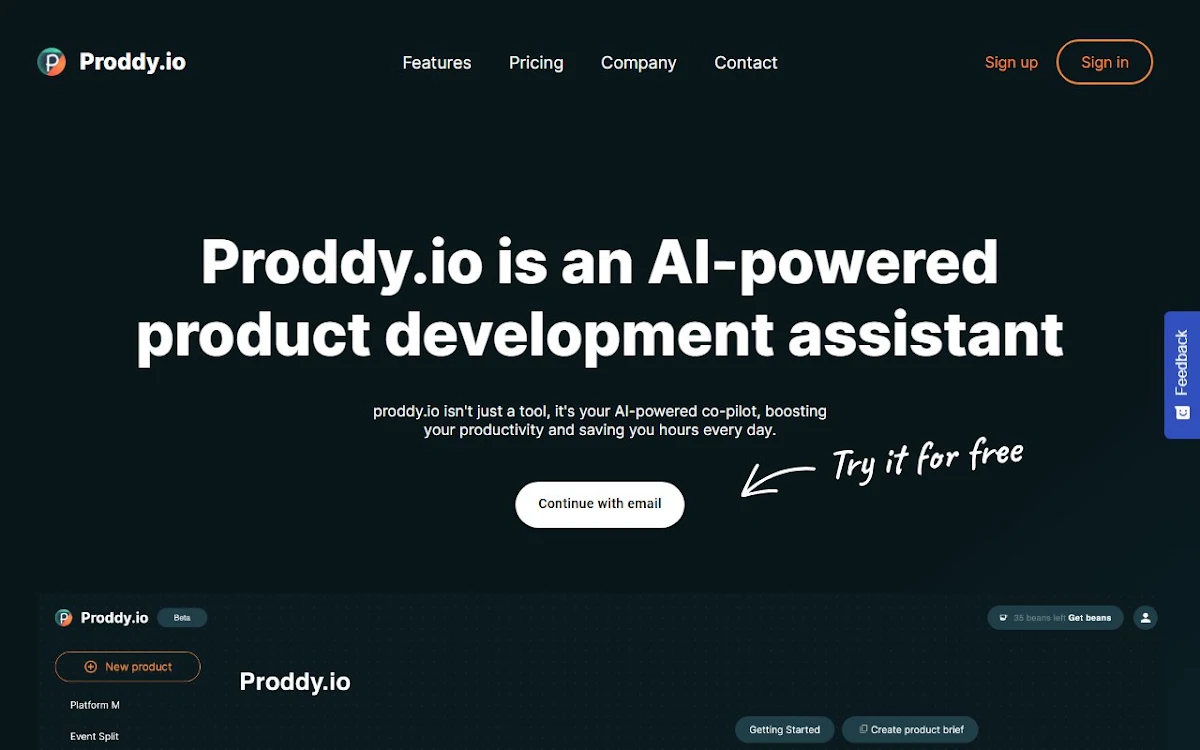 Captura de Proddy.io