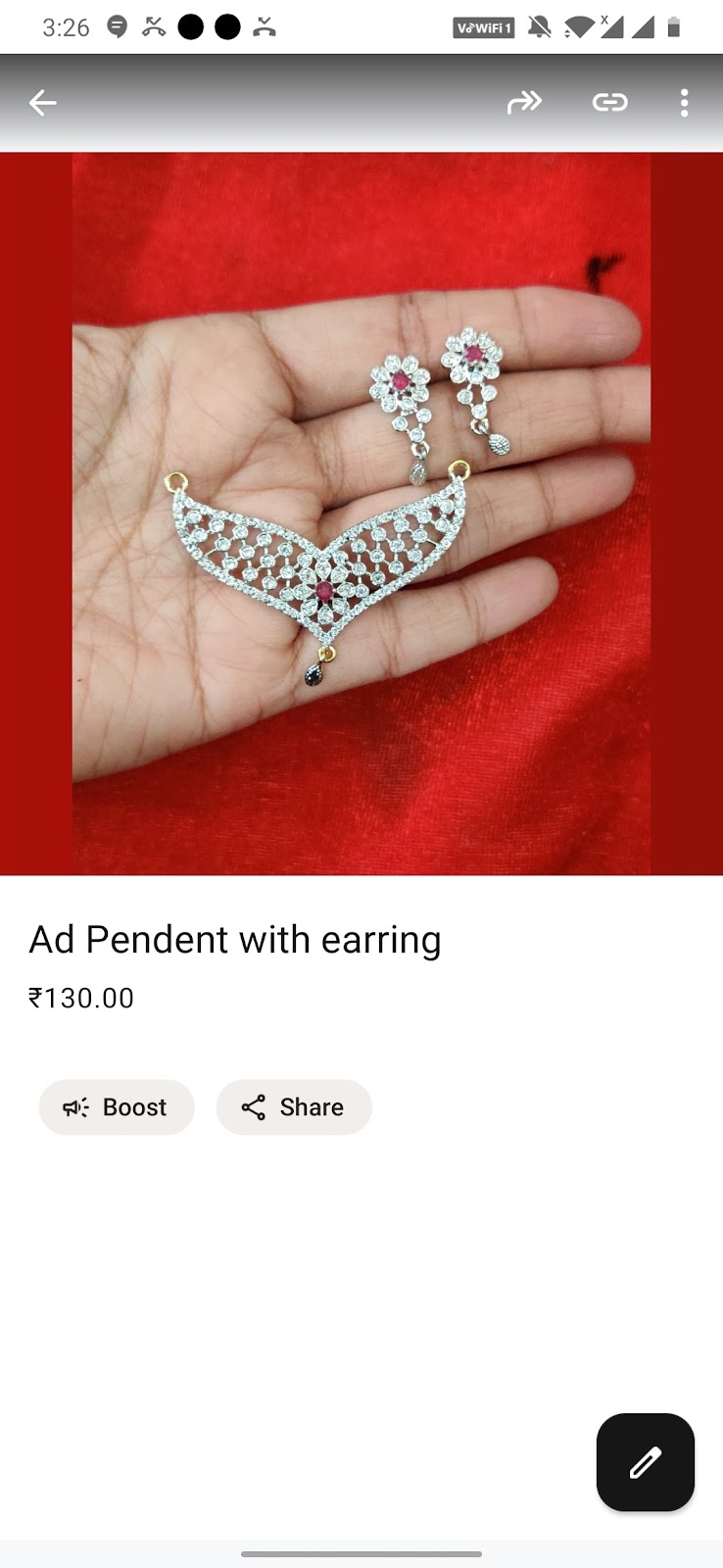 American diamond pendent zz