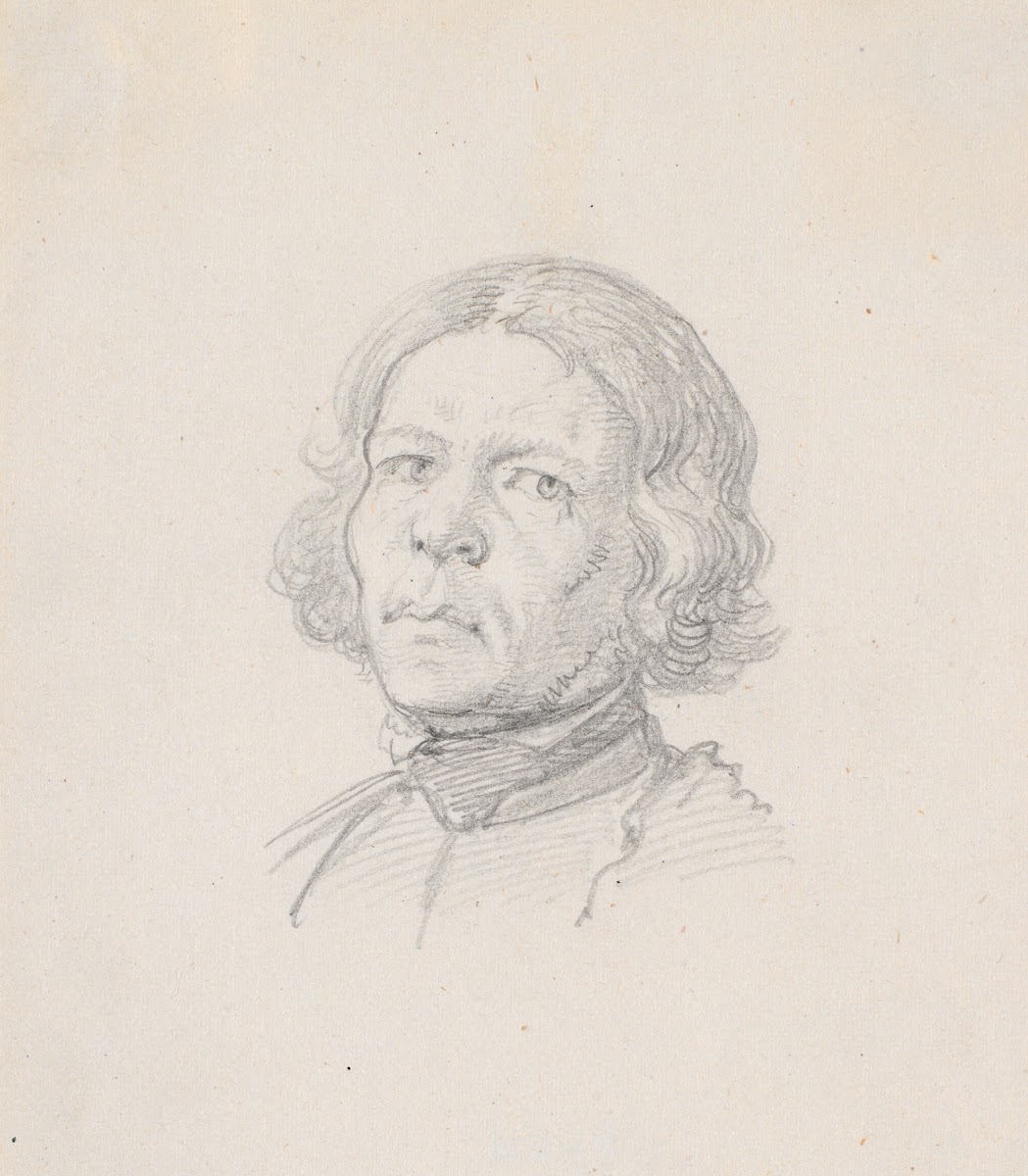 Portræthoved svensk bonde 1851