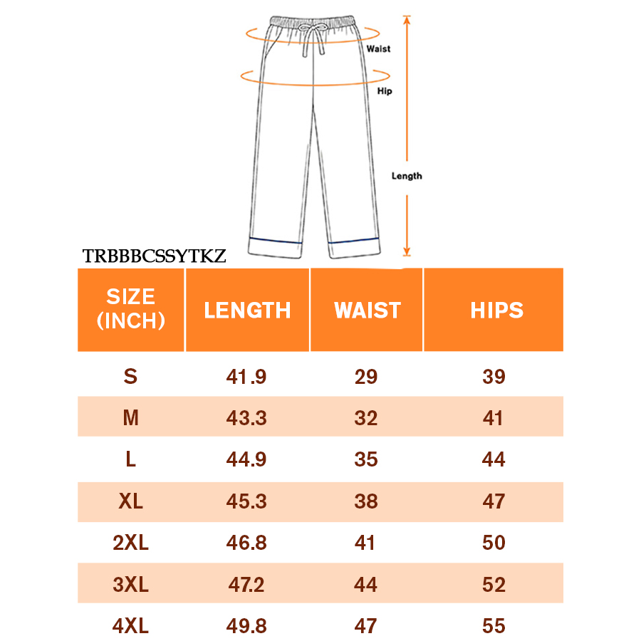 AOP TRB Satin pajama pants with piping