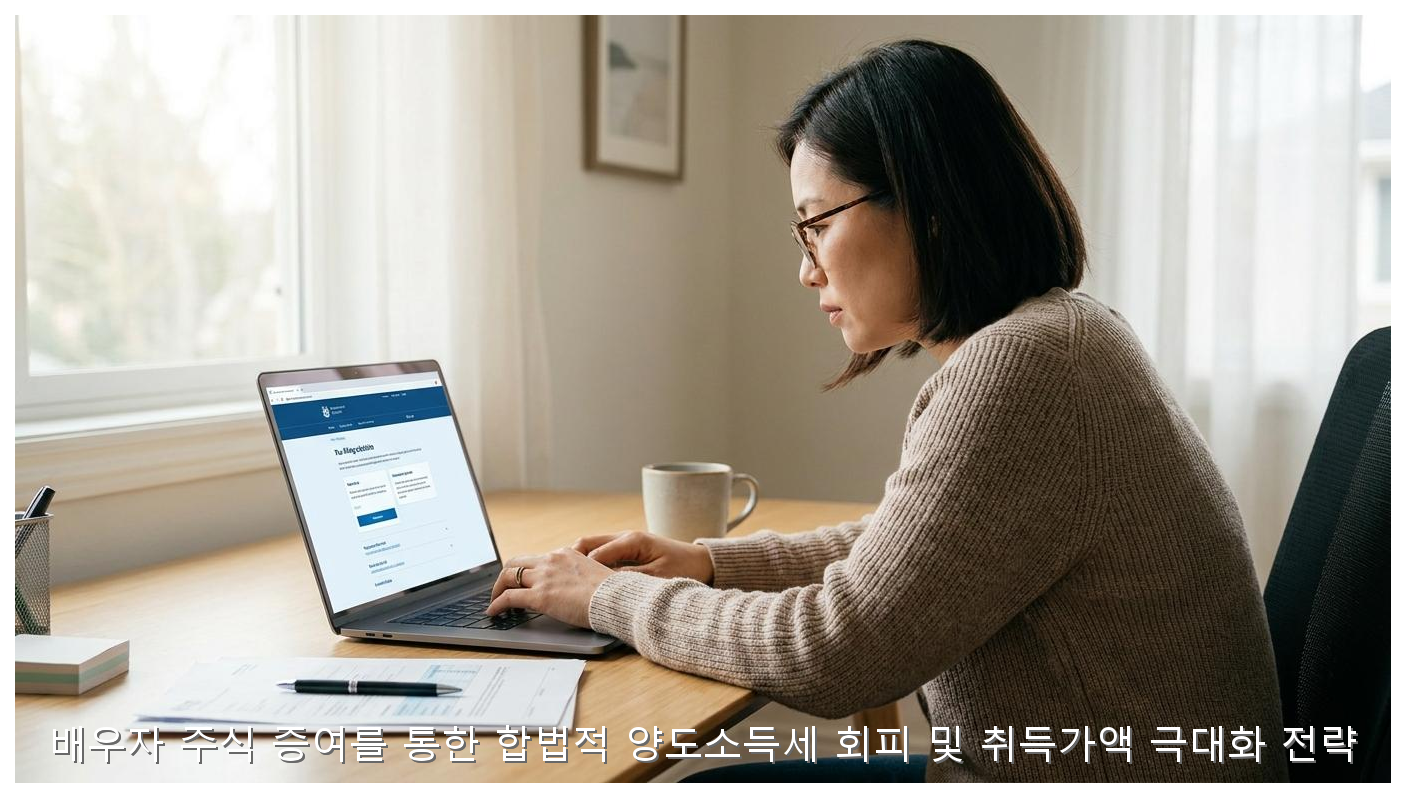 배우자 주식 증여를 통한 합법적 양도소득세 회피 및 취득가액 극대화 전략 핵심 안내 및 분석 인포그래픽 (7)