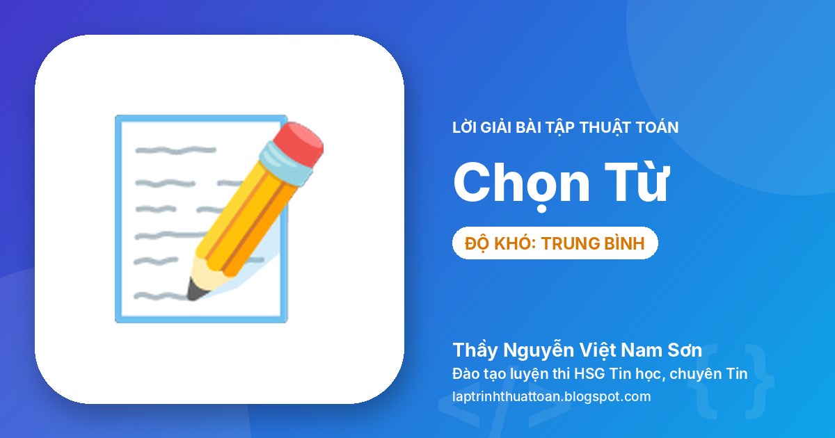 Chọn từ