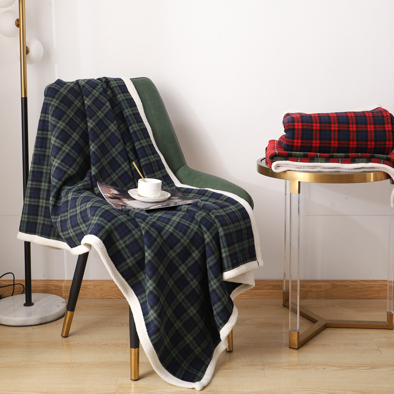 Kuscheldecke mit Karomuster, Polyester