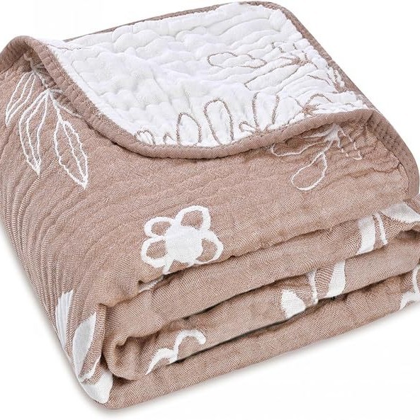 Babydecke aus Baumwolle, 6-lagig, 103 x 103 cm