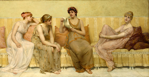 Reading the Story of Oenone ca 1883