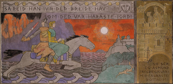Åsmund and the Princess riding Home 1902 1904