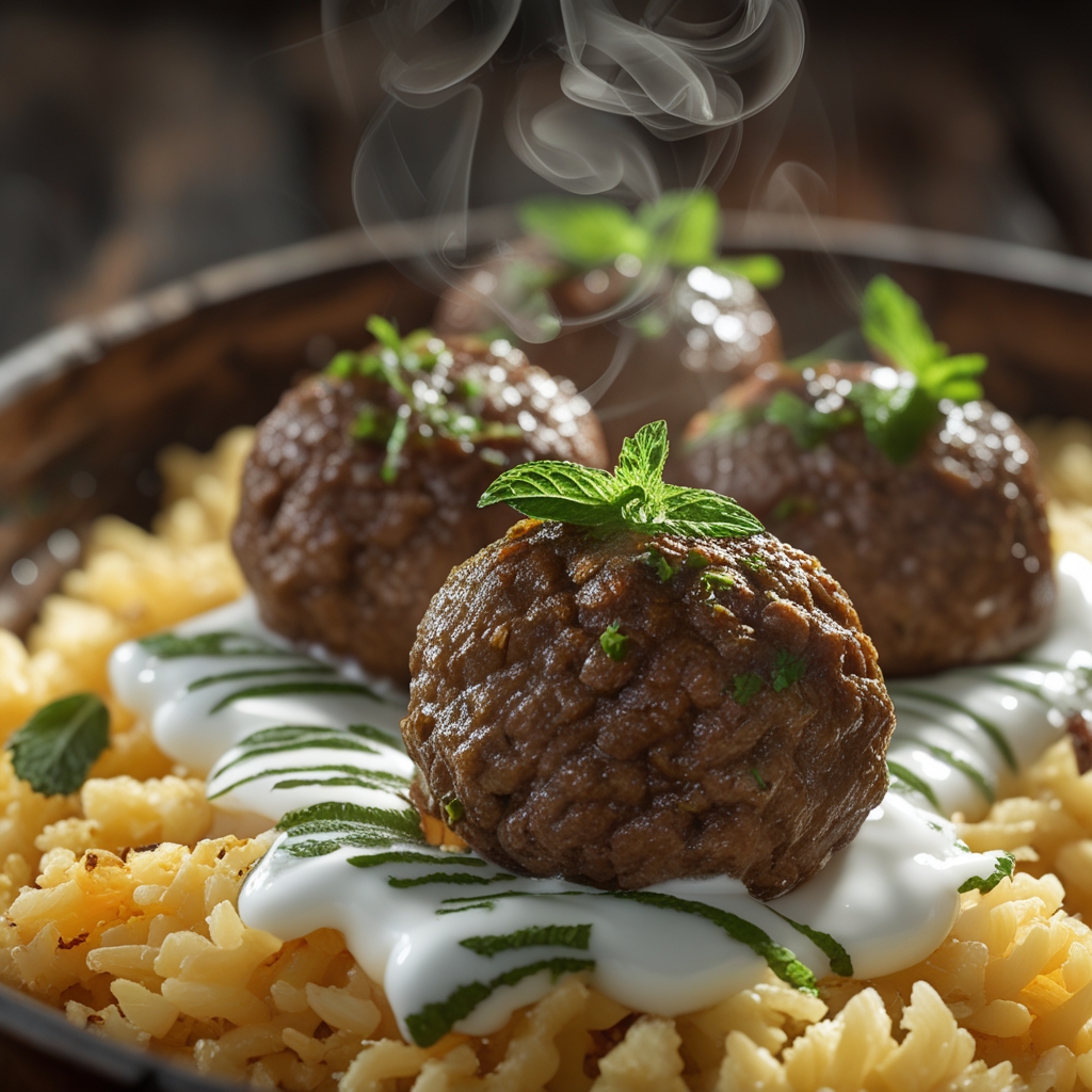 Final Moroccan-Spiced Lamb & Chickpea Power Meatballs with Mint Yogurt