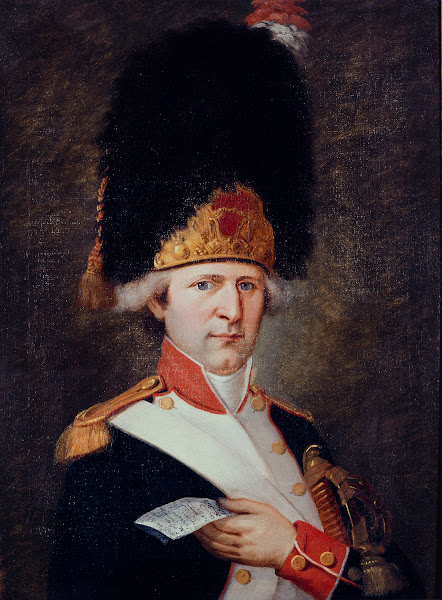 Portrait Dun Grenadier Tenant À La Main Un Billet 1791