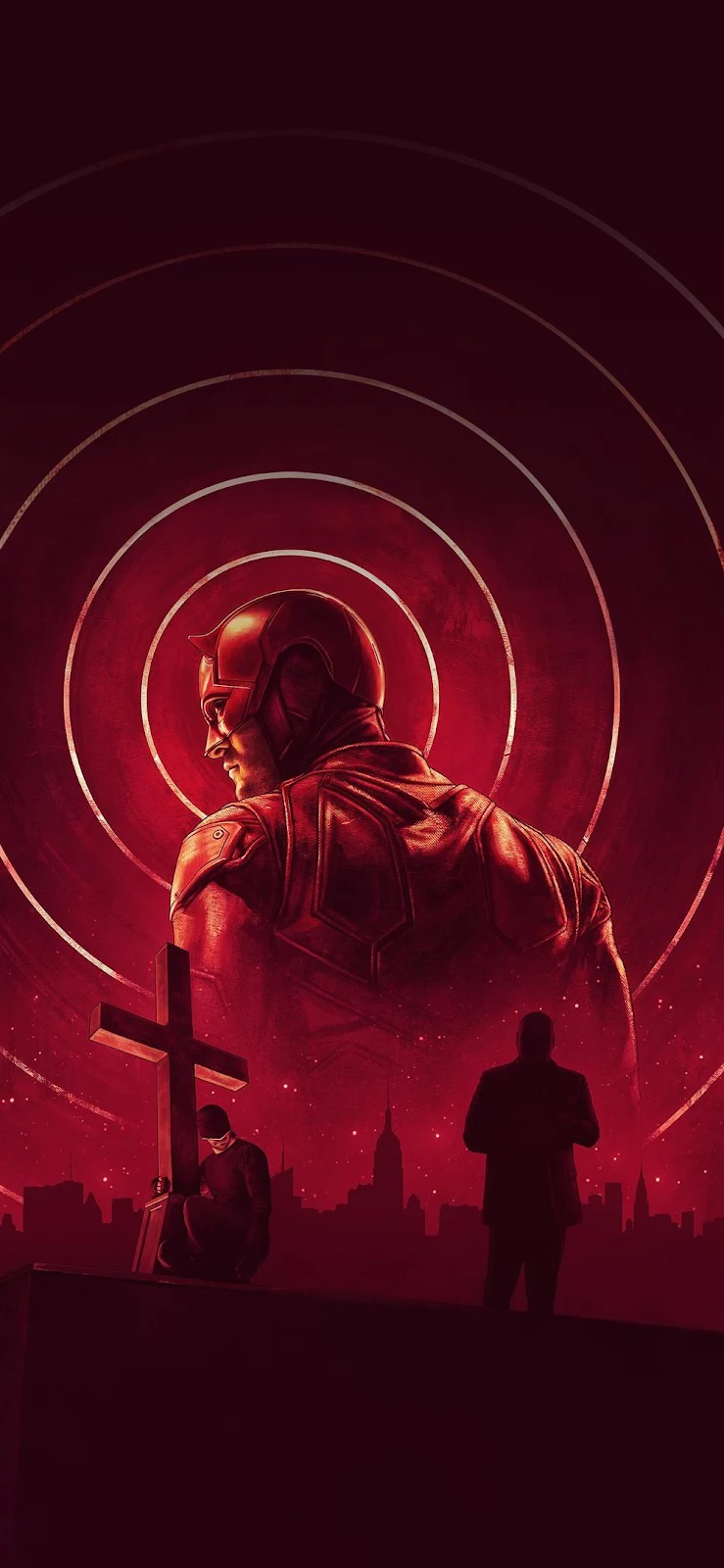Marvel's Daredevil Crimson Art - Digital Illustration iPhone Wallpaper (998x2160)