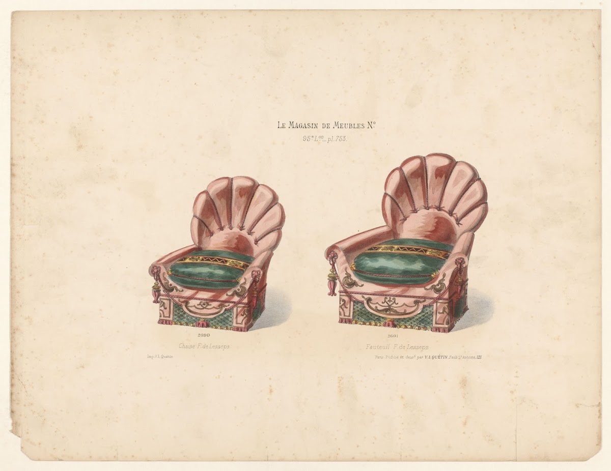 Chaise F de Lesseps  Fauteuil F de Lesseps 1832   1904