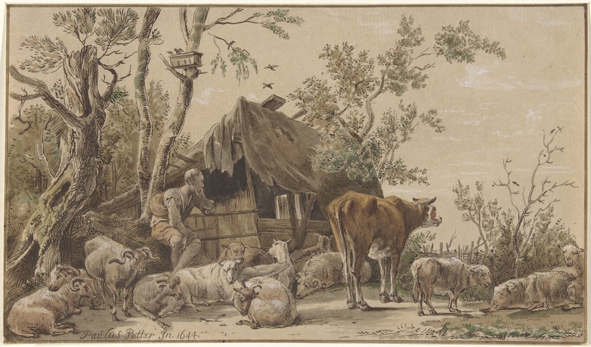 Herder bij stal 1821