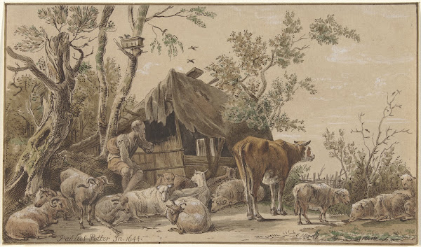 Herder bij stal 1821