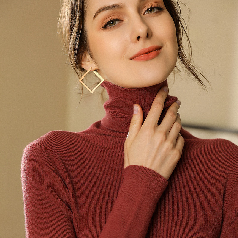 Slim-fit Turtleneck Knitted Sweater