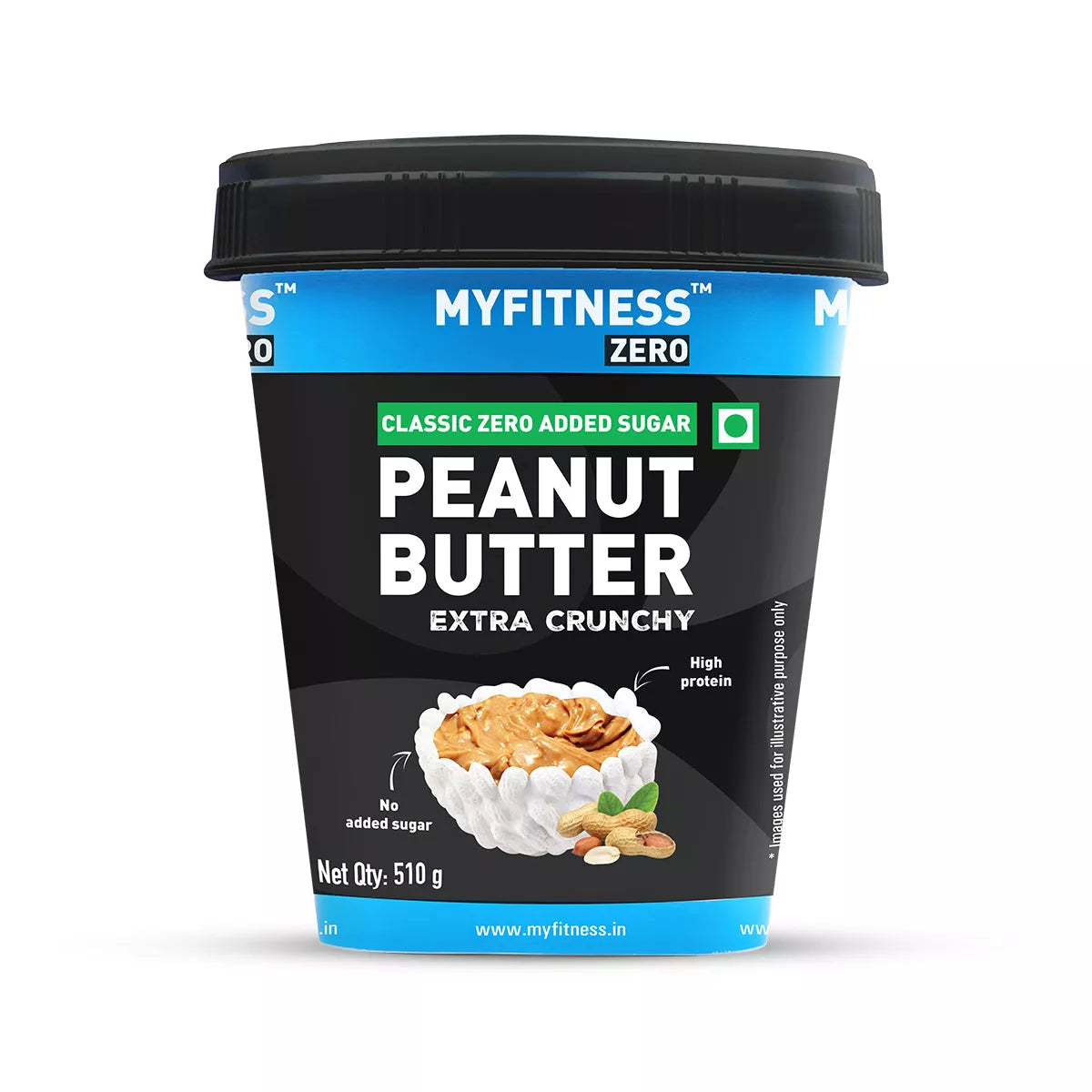 MyFitness Peanut Butter - Classic Zero — Extra Crunchy, 510 g