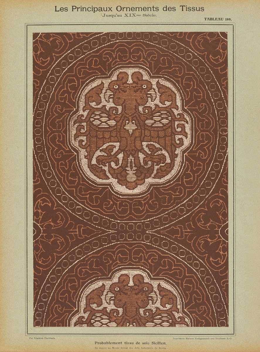 Les principaux ornaments des tissus jusquau XIXme siecle Pl27 1902