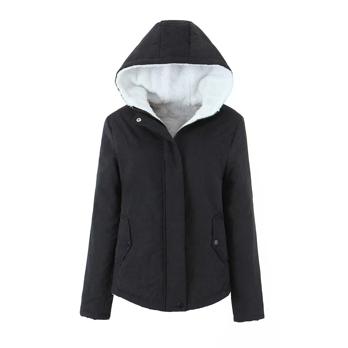 Padded Women's Hooded Jacket in College Style