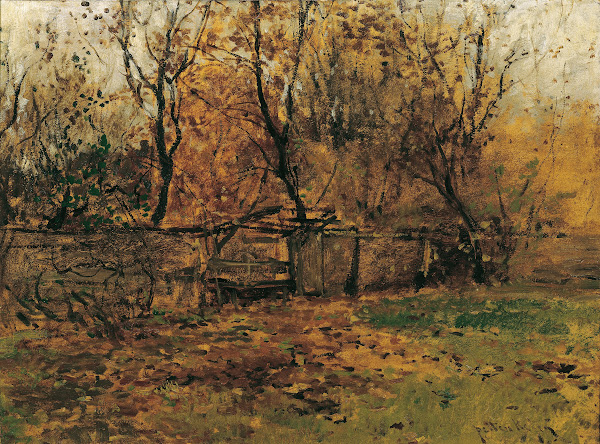 Der Garten des Malers Franz von Lenbach in München 1883