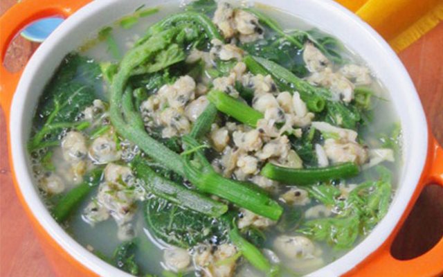 Canh Hến Nấu Đọt Bí