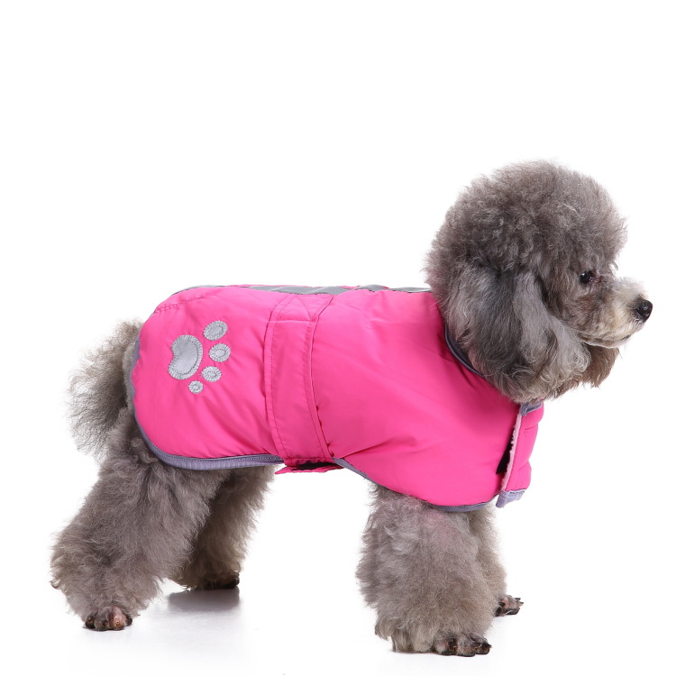Padded dog coat with reversible option