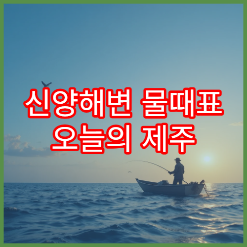 신양해변 물때표 오늘의 제주 조수간만표 낚시시간 안내