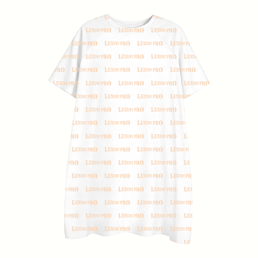 AOP Short-Sleeve Raglan Pajama T-Shirt with Pocket