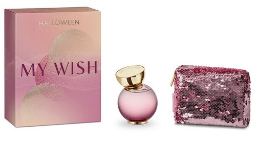 ESTUCHE JESUS DEL POZO HALLOWEEN  MY WISH MUJER 2PZS  100ML EDT + COSMETIQUERA