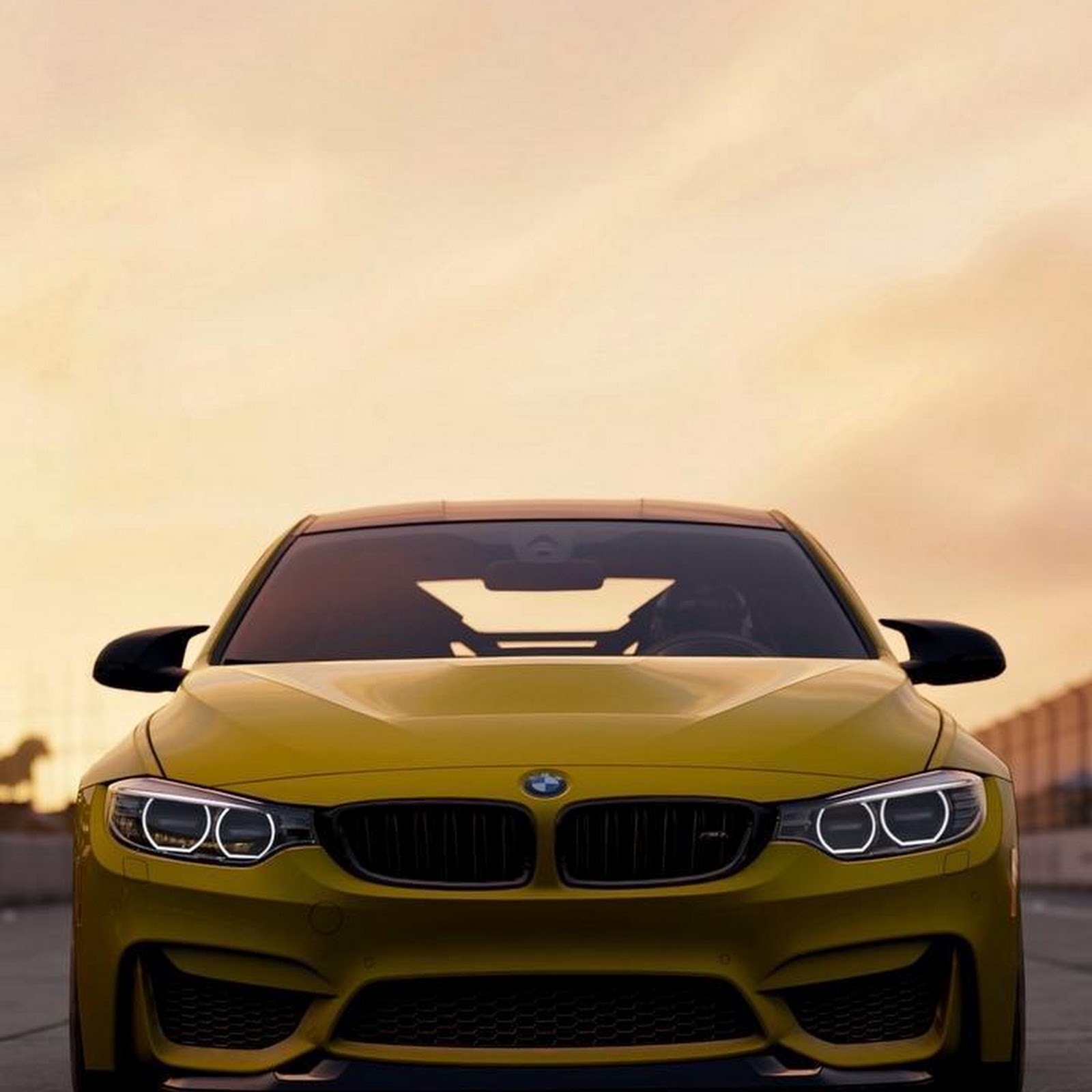 Download Yellow BMW M4 Coupe iPhone