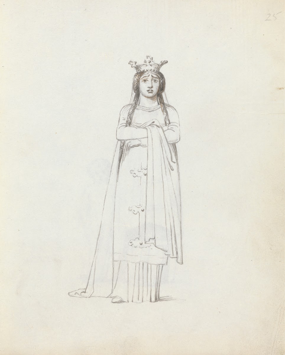 Mrs Siddons standing frontal view with arms folded 1783