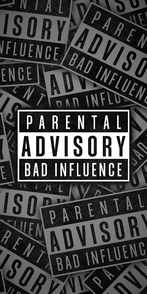 Overlapping Parental Advisory Labels 2K iPhone Wallpaper Background