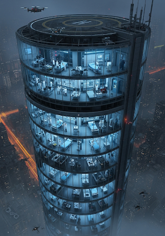 Futuristic Sky-High Lab