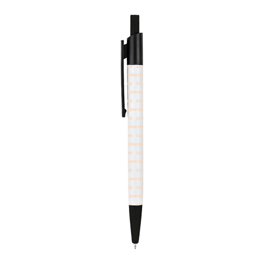 Thermal transfer pen bright chrome with pen hanger and silicone cap