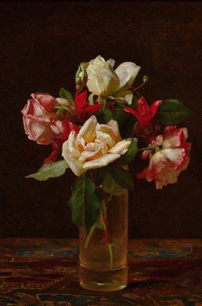 Still Life with Roses and Fuchsia 1873