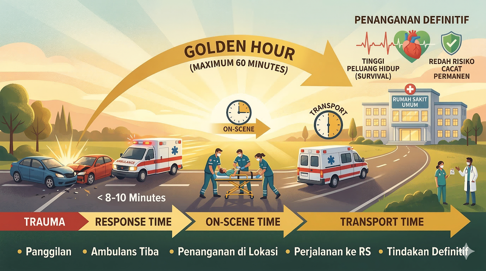 Modul Ambulace Ilustrasi Golden Hour