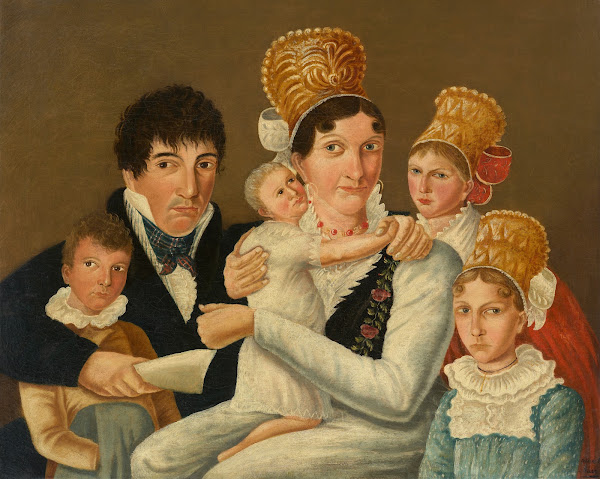 Family Wearing Traditional StüHlingen Costume 1820   1832