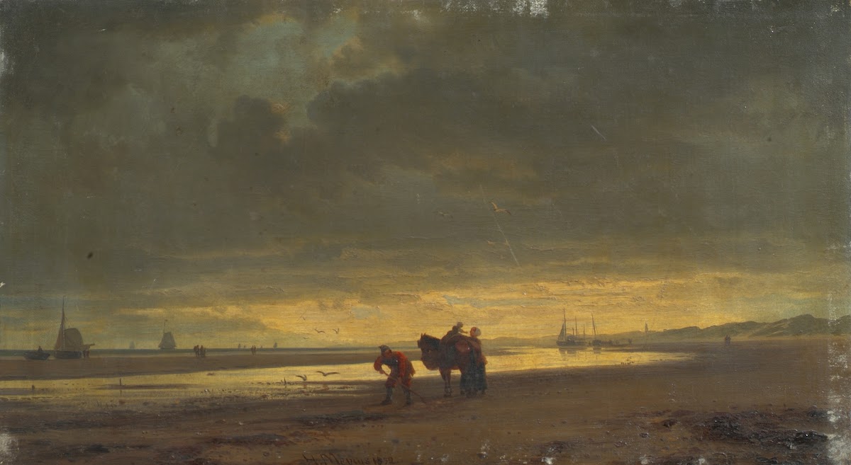Holländische Seeküste bei Ebbe 1852