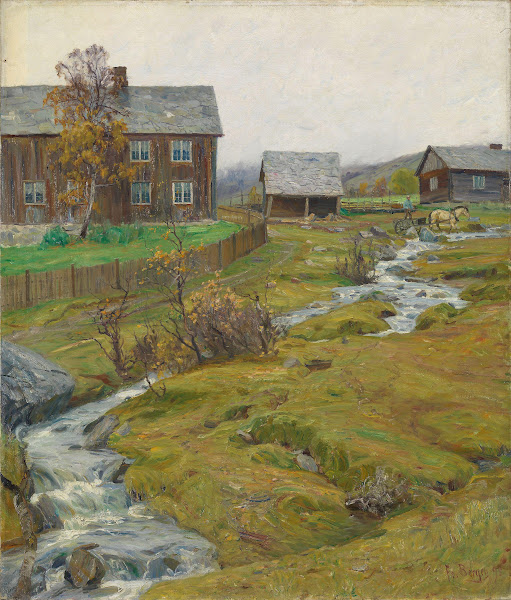 Wet Autoumn at Hov in Øyer Gudbrandsdalen 1895