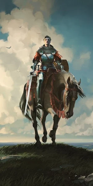 Fantasy, Knight, Horse, Digital Painting 4K Wallpaper Background