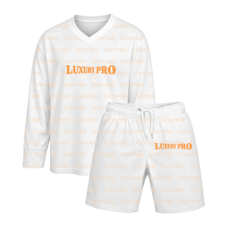 AOP MEG Version Ice Hockey Jersey + Full‑Print Beach Shorts, Birdseye Fabric