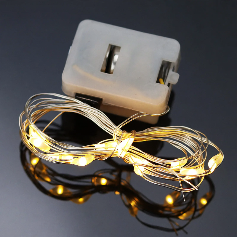 LED fairy lights with a small battery box