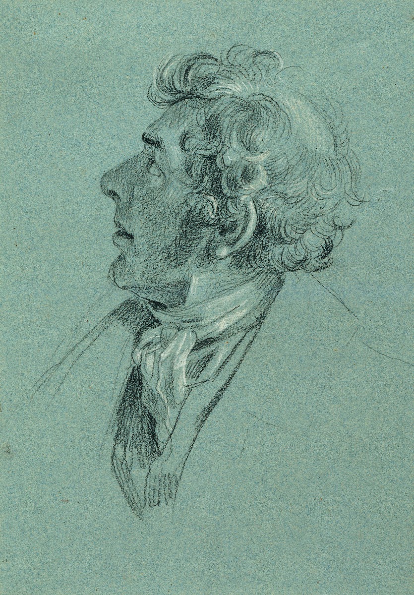 Kopfstudie zu Rückkehr des Kaisers Franz aus Pressburg before 1828