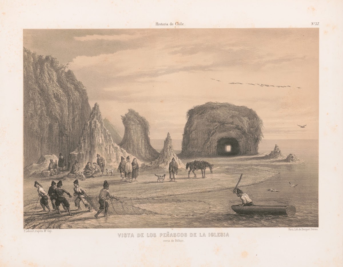 Vista de los peñascos de la iglesia cerca de bilbao 1844 1860