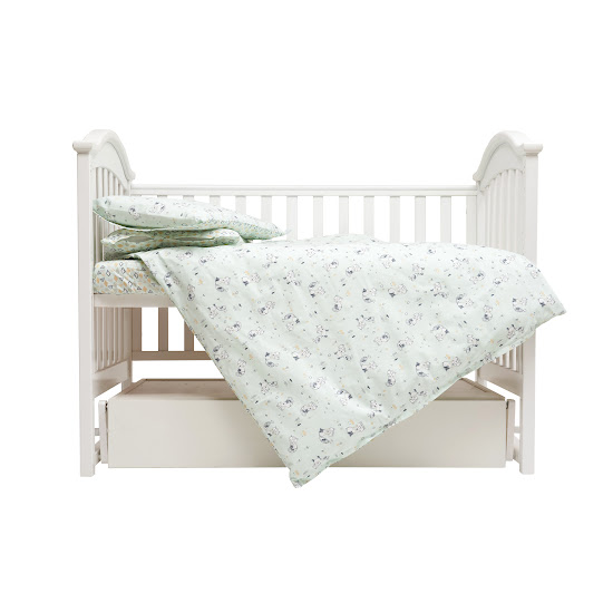 Bedding set for a baby crib 5 el Twins Via (poplin) Fox