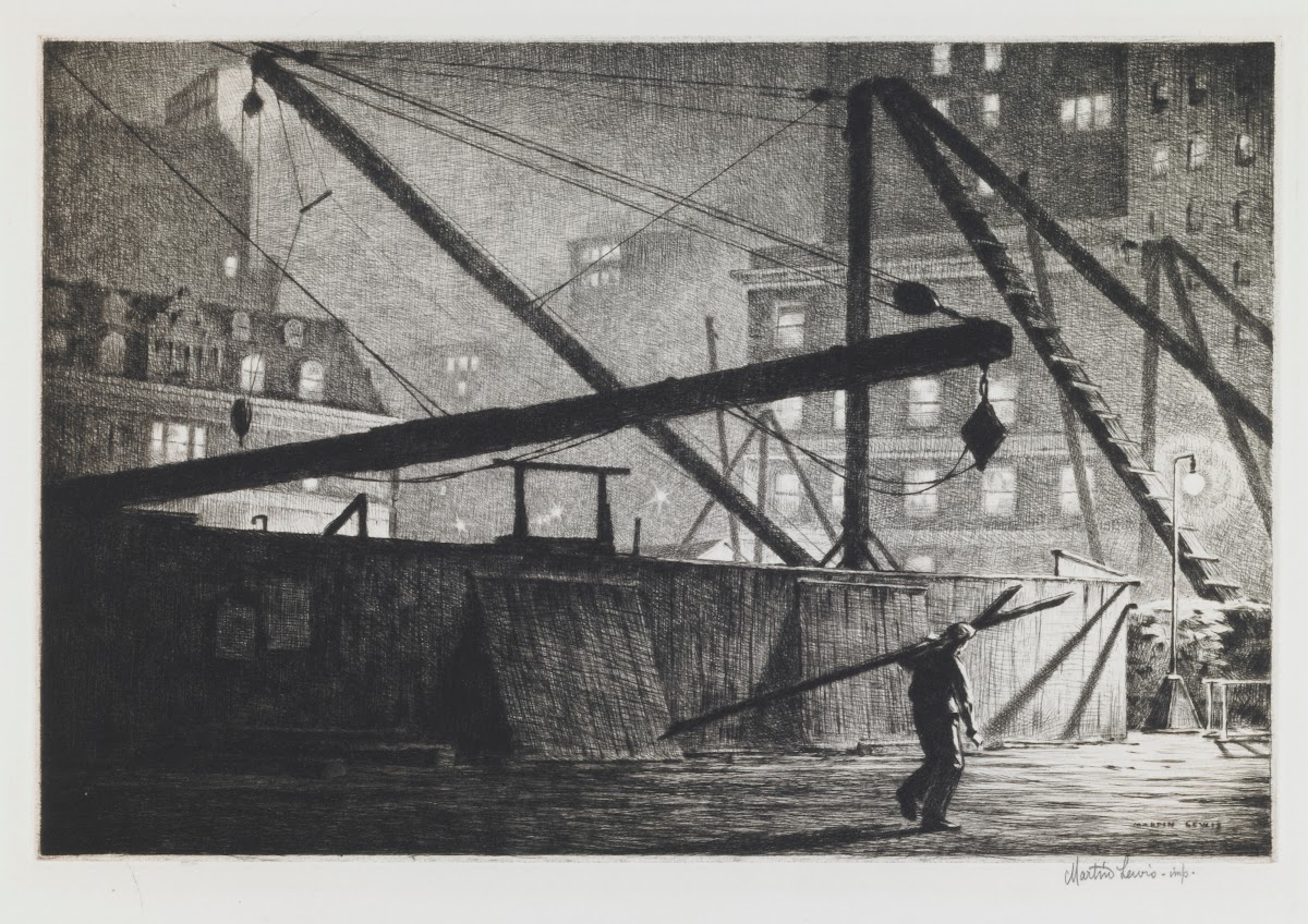 Derricks at Night 1927