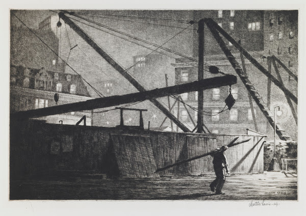 Derricks at Night 1927