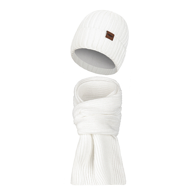 Winter-Set: Strickmütze und Schal, gefüttert, wärmend
