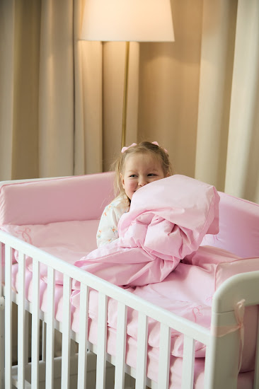 Bedding set for a baby crib 6 el Twins Belle pink
