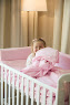 Bedding set for a baby crib 6 el Twins Belle pink