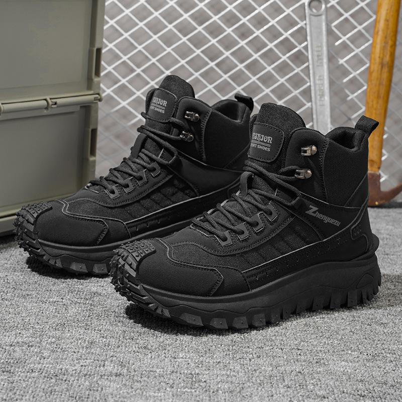 Men's High-Top Boots, Platform Sole, Casual Style